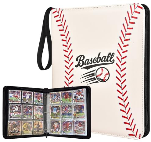ULLTOON Baseball Card Binder 9 Pocket, 1080 Pockets Trading Card Binder with Zipper, Portable Collector Card Album Storage Organizer for Sports Cards, Game Cards, Gifts for Kids