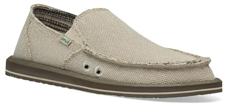 Sanuk Mens Hemp Sidewalk Surfer | Mens Shoes | Slip On Shoes for Men | Men's Slip-on Loafers | Comfort Footbed, Natural, 12