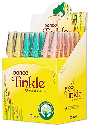 Tinkle Women's Shaver Razors, Pack of 36 | Dermaplaning Razor Tool | Skincare Party Favors Beauty Holiday Stocking Stuffers Gift