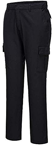 Portwest Stretch Combat Trousers - Color: Black - Talla: 30