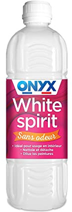 Onyx - White Spirit Sans Odeur - Solvant Diluant Peintures et Vernis - 1L | Nettoyant Décapant Peinture - Produit Multi-Surface - Optimisé pour une Utilisation en Espace Réduit - Fabriqué en France