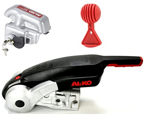 Original Alko AKS 3004 Antischlingerkupplung - 3 teiliges Set - Safety Dreierpack mit Alko Diebstahlsicherung Safety Compact und Alko Safety Ball - 1225155 Sicherheitskupplung Anhänger Wohnanhänger