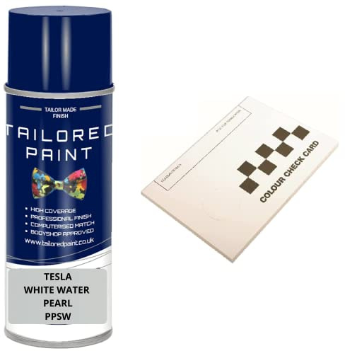 För Tesla Model X vit vattenpärla PPSW Aerosol sprayfärg sten chip repreparation (Touch Up)