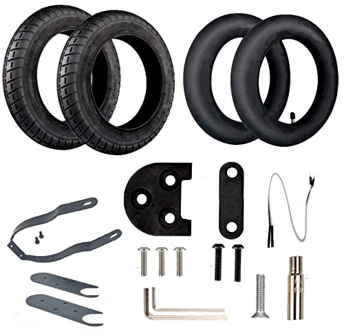 ANSENI Wanda 10 tums hjulsats kompatibel med Xiaomi M365, 1S, Pro, Pro2, elektrisk skoter, 10 tums däck ersättning, luftkammare, ventiladapter (med 1S/Essential/Pro2-stativ)