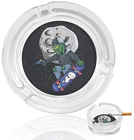 Ashtrays For Cigarettes Skateboard Crystal Glass Ash Tray Smoking Ashtray Holder For Home Hotel Office Table Top