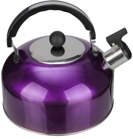 CALLARON Reisewasserkocher 2l Pfeifenkessel Wasserkessel Pfeifkessel Flötenkessel Teekessel Pfeife Wasserkocher mit Pfeifton Teapot Kettle Induktion Gasherd für Camping Picknick Wasserkocher Retro