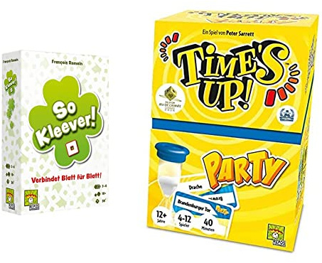 Repos Production Asmodee Kleever | Partyspiel | Ratespiel & Asmodee Time's Up! Party | Partyspiel | Ratespiel | 4-12 Spieler | Ab 12+ Jahren | 40+ Minuten | Deutsch