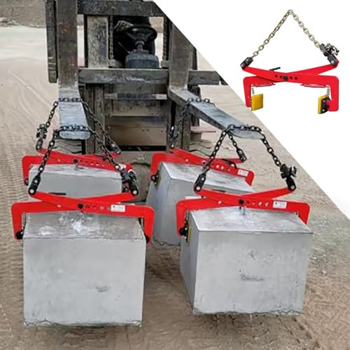 Heavy Duty Paving Slab Lifter with Vertical Lifting Clamps for Granite Slab Alloy Steel Construction (XL)