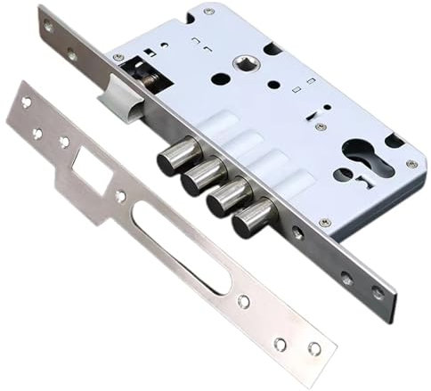 Serratura da Infilare 85/50mm, Ingresso 60/85 mm,Serratura da incasso con buloni per porte in legno mod,Linguetta obliqua reversibile Per porte d'ingresso,Uffici,Serrature per porte di casa(60x85mm)