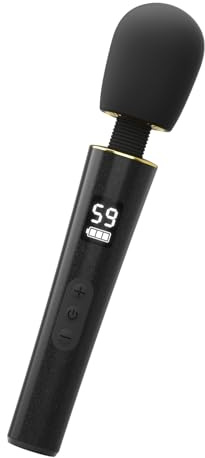 Tracy's Dog Vibrator Wand Massager - Mini Vibrating Wand for Clitoral Stimulation, Travel-Friendly Adult Toys with 9 Vibrations & 5 Speeds, Powerful Cordless Sex Toy with LED Display for Women Couple
