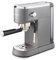 Morphy Richards Signature Compact Espresso Maker, Ground Coffee, Dual Cup, Illuminated Buttons, 1L Water tank, Steam Control, Milk Frother Wand, includes Tamper, Spoon, Stainless Steel, Grey, 172026
