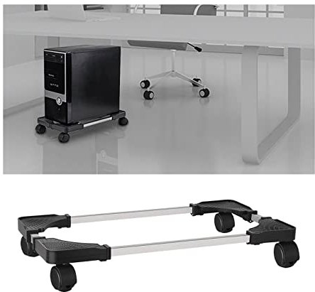 Tillbehör till skrivbord Mobil PC-tornhållare Justerbar CPU-stativvagn med 4 universella hjul, CPU-rullande stativ PC-stativ for stationära PC-fodral Hembruk