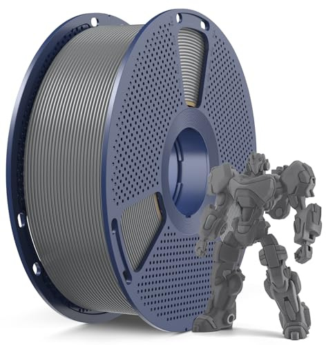 SUNLU PETG Filament 1.75 mm, Hochfestes 3D Drucker Filament PETG, Unübertroffene Haltbarkeit und Flexibilität, 3D Druckfilament, Passt für die meisten FDM 3D-Drucker, 1kg Spule, Grau