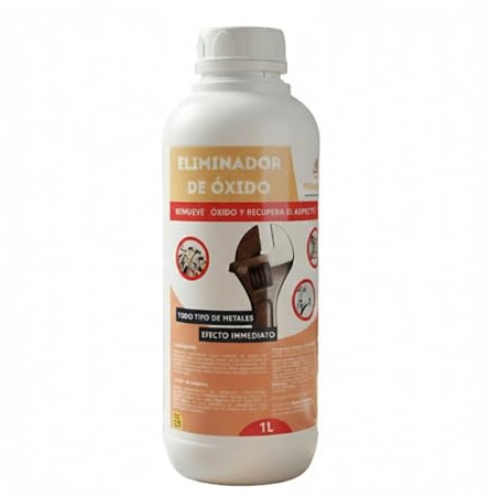 Proquimar Eliminador de Óxido Profesional 1 Litro – Quitamanchas Anticorrosión para Metales, Herrumbre, Herramientas, Rejas, Bicicletas, Limpieza Industrial y Doméstica