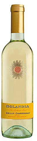 Solandia Grillo Chardonnay Sicilia DOC - Vino Bianco, 750 ml (Confezione da 6)
