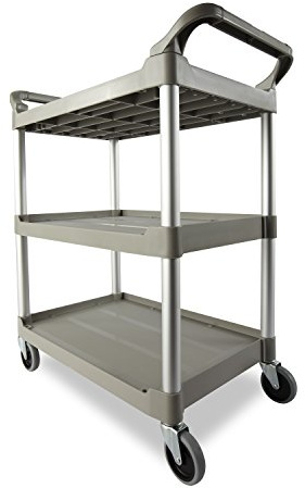 Rubbermaid Commercial Products Service-/ Mehrzweckwagen für mittlere Beanspruchung | Platinfarben