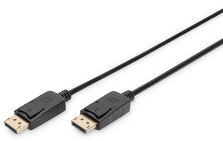 DIGITUS DisplayPort-Kabel - UHD 4K/60Hz - 2m - mit Verriegelung - HBR 2 - Kompatibel mit Monitor, Gaming-Grafikkarte