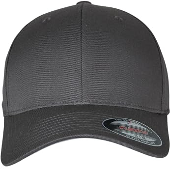 Flexfit Unisex Cap Wooly Combed, Unisex Baseballkappe, XS/S, Darkgrey