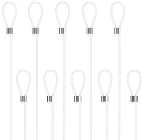 hang-it Perlonseil mit Schlaufe für Bilderschienen Galerieschienen - Ø 2mm - Länge 1,50m - Set 10 Stück