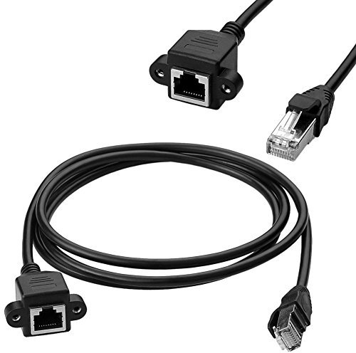 SIENOC RJ45 macho a la red LAN Ethernet de extensión femenino femenino del adaptador de cable (30cm)