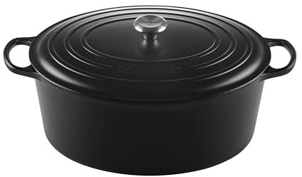 Le Creuset Evolution Cacerola ovales, Hierro Fundido, Negro Mate, 18 cm