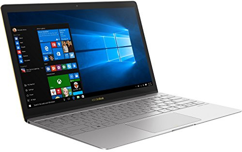 ASUS ZenBook 3 UX390UA 12.5-Inch Ultraportable Laptop Intel Core i5-7200U KabyLake 8GB RAM 256GB SSD with Fingerprint Sensor and Harman Kardon Audio, Silver Gray