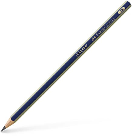 Faber-Castell b-1221 – 2b-2 – Blister mit 2 Stifte-Skala, graphit Goldfaber 1221 2B