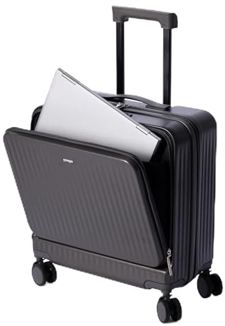 MAX & SONS Premium Business Trolley Kabinengepäck Leicht Rollen Koffer mit Laptopfach Handgepäck Reise Trolley für Geschäftsreisen