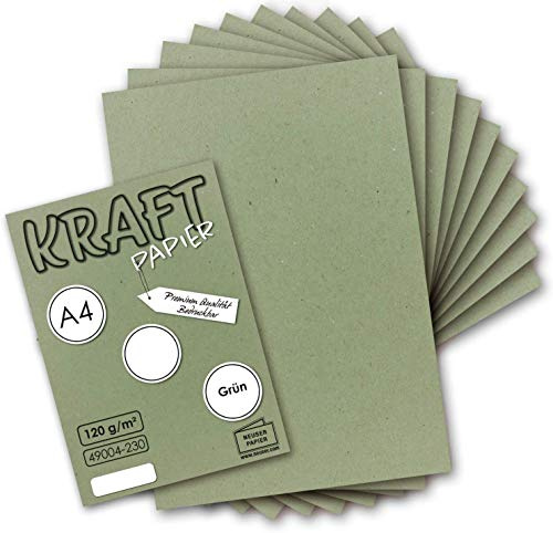 NEUSER PAPIER Vintage Kraft DIN A4 120 g/m², brun återvunnen, 100 % ekologisk skrivning