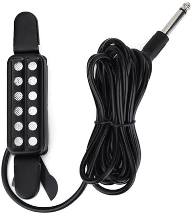 Alomejor Acoustic Guitar Pickup, Enhanced Sound Quality, Magnetic Sound Hole Transducer, 12-Pole Design for Music Producers, Live Performers, Home Musicians