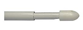 MOBOIS 2 tringles Rondes Extensibles 50/80cm 4 pitons Blanc
