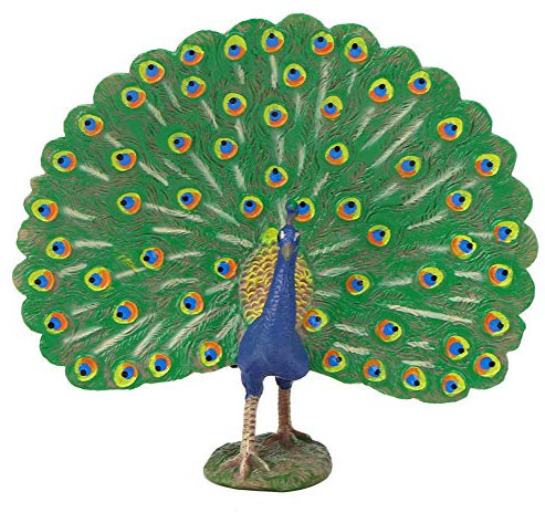 Zerodis Hochsimulations-Pfau-Modell, Modell Wildes Tier, Ornament für Büro, Zuhause, Spielzeug für Kinder (Pfau)