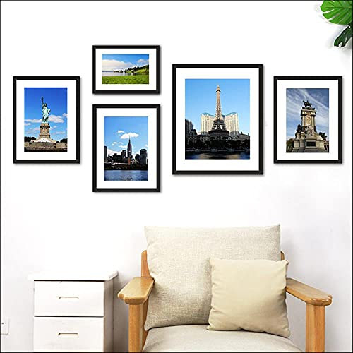 KKDIY Moderne Holzrahmendekoration Leinwand Poster Bilderrahmen Wandmalerei Geburtstagsgeschenk Für Zertifikat und Lizenz Bilderrahmen-schwarz,A4 (20,8X29,7cm)