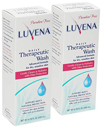 LUVENA Personal Wash - Intimate Wash for Women - Gentle Feminine Wash to Help Moisturize and Resist Odor - pH Balanced, Vitamin E, Paraben Free - Sweet Pea Scented 2pk- (6.76 oz)