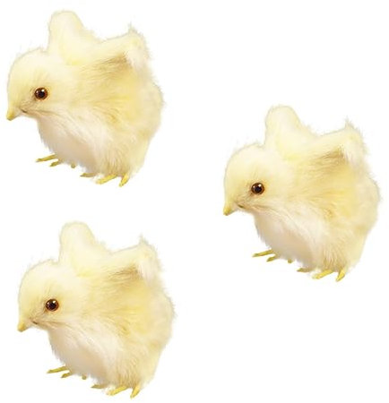 Toyvian 3stücke Küken Plüschspielzeug Miniatur Hühnermodell Mit Ausbreitenden Flügeln Für Ostern Als Dekoration Für Zuhause Oder Fotografie Für Mädchen Und