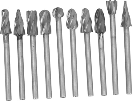 VINTORKY Hartmetall Rotationsfeilen 10 Stück Elektrowerkzeuge Für Metallbearbeitung Entgratungswerkzeug Für Selbstgemacht Holzbearbeitung Präzise Schneiden Und Gravieren Kompatibel Mit