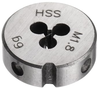 QUARKZMAN Filiere a Filettare Rotondo, Filettatura Metrica M1,8 x 0,35 (Destra), in Acciaio ad Alta Velocità (HSS) Utensile di Riparazione per Taglio Viti