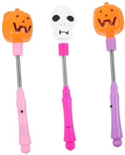 ibasenice 3 Stück Halloween Leuchtstab Knicklicht Kürbisgeist Spielzeug Kreatives Design Sicher Für Kinder Für Veranstaltungen Zufälliger Stil