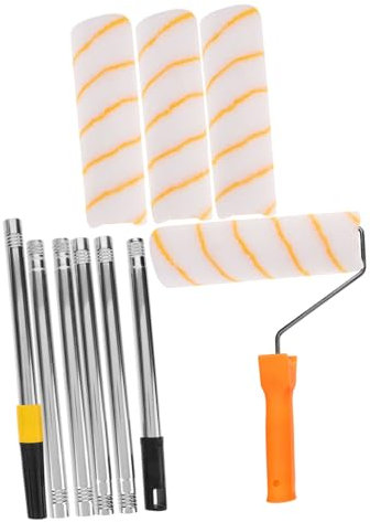 OSALADI 1satz Erweiterbares Malerroller Kleinen Farbrollerbezügen Und Teleskopstange Für Präzises Streichen Ecken Und Engen Bereichen Für Wandfarbe Und Öl-basierte Farben