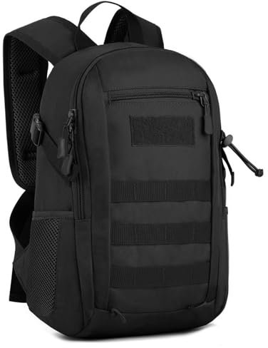 Explokit 10L 20L 30L Taktischer Rucksack Militär Daypack Wasserabweisend Wanderrucksäcke Outdoor Survival Backpack für Herren Damen Camping Wandern Reisen Jagd,Schwarz/Braun/Camo (#10L-Schwarz)