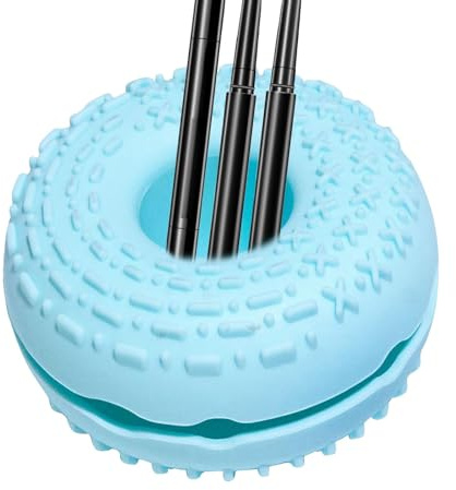 Make-up-Pinsel-Schrubber | Kosmetikpinsel-Reinigungswerkzeug, multifunktionaler vertikaler Kosmetikpinsel-Reiniger, Donut-Form, Silikon-Waschschüssel für Reisen