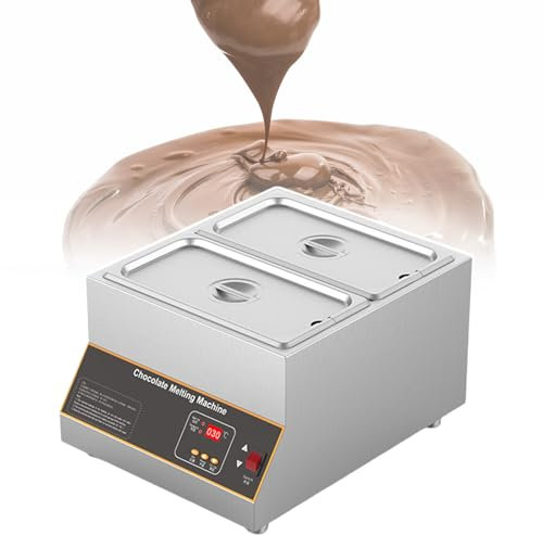 Machine à Fondre Le Chocolat à Chaud Pour Desserts, Four De Fusion Du Chocolat, Avec 4 Coussinets De Pied éTanches Et 5 Plaques Chauffantes, Pour La Fabrication De Desserts Au Chocolat,220V-2tank