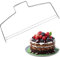 Dazkzooy Cortador de Tartas de Acero Inoxidable 32 cm - Con 2 Alambres de Sierra Ajustables en Altura - Divisor de Tartas para Capas de Tarta Perfectamente Iguales - Apto para Lavavajillas