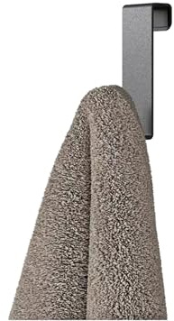DABSTORY Crochet de douche en acier inoxydable – Porte-serviettes et peignoirs multifonction pour cabines de douche et radiateurs, sans perçage, montage facile, s'adapte aux parois en verre jusqu'à