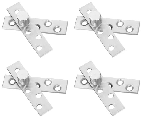 QUARKZMAN 4 Pcs Charnière Pivotante Invisible Rotation à 180 Degrés | pour Porte, Charnière Cachée, pour Porte Secrète Bibliothèque Porte Battante, 2,95 Pouces