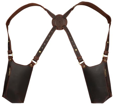 TOURBON - Sac à bandoulière antivol sous le bras pour hommes, sac en cuir avec sangle réglable, poche discrète
