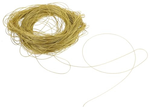 NUOBESTY 100m Cordoncino Dorato Filo Metallico Per Gioielli e Artigianato Resistente e Brillante Per Braccialetti e Collane Fai Da Te