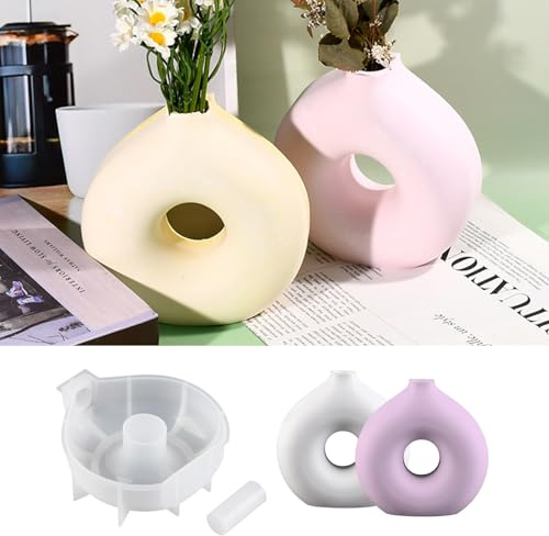 WIKIMO 1 Stück Silikonformen Gießformen für Vase, 15x14.3cm Epoxidharz Formen, 3D Silikonform Blumentopf, DIY Gipsformen zum Gießen