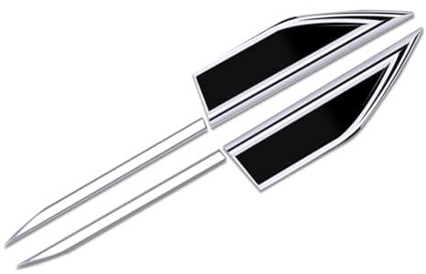 dnofowl Autocollants pour Voiture,Autocollants pour Ailes de Voiture,Accessoires de décoration pour Voiture,pour VW Golf Polo 5 6 7 8,A-Silver Black