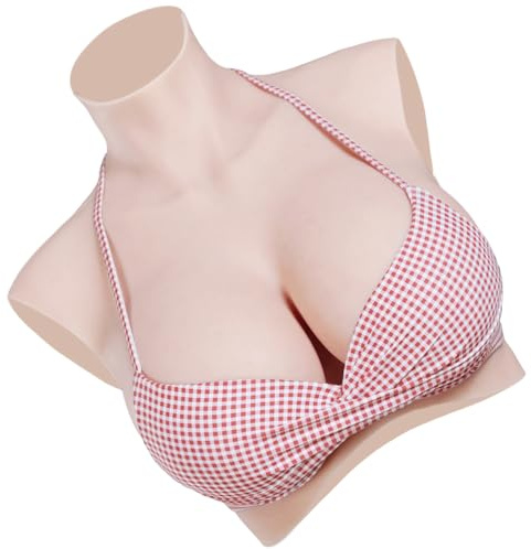 JVTUNG Silikon-Brustplatte Falsche Brüste Falsche Brüste Formen B-Z Cup Silikon-füllung Brustplatten Transgender Cosplay Drag Queen (Elfenbein, B Cup-Silikon-Füllung)